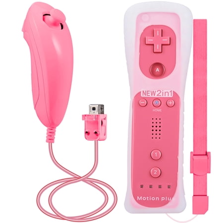 Luxmo Wii Remote Controller Motion Plus and Nunchuck Controller for Wii/Wii U Console Video Games