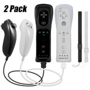 Luxmo Wii Remote Controller Motion Plus and Nunchuck for Wii/Wii U Console Video Games
