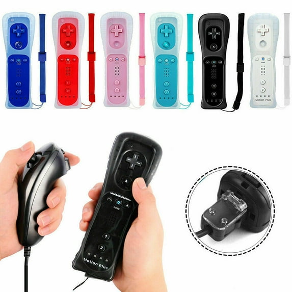 Luxmo Wii Remote Controller Motion Plus and Nunchuck for Wii/Wii U Video Games Console