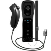 Luxmo Wii&Wii U Built in Motion Plus Remote and Nunchuck Controller+Silicone Case