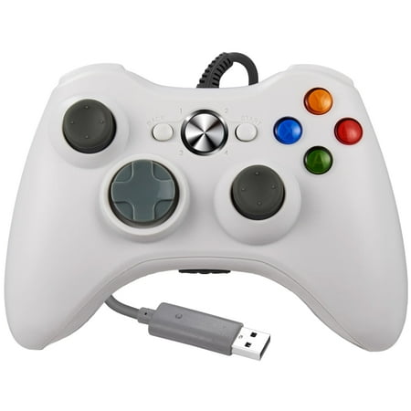 Luxmo Wired Game USB Controller Gamepad Joystick for Xbox 360 &PC(White)