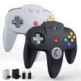 thumbnail image 1 of Luxmo Wireless 2.4G N64 Controller Game Pad Joystick for N64 Game System/Switch PC Mac(2 Pack), 1 of 8