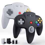 Luxmo Wireless 2.4G N64 Controller Game Pad Joystick for N64 Game System/Switch PC Mac2 Pack