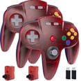 thumbnail image 1 of Luxmo Wireless 2.4G N64 Controller Game Pad Joystick for N64 Game System/Switch PC Mac(2 Pack), 1 of 8