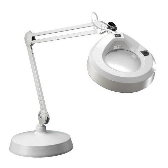 Luxo 17253LG KFM Magnifier, 30" Patented Internal Spring K-Arm, 3-Diopter, Edge Clamp, Light Grey