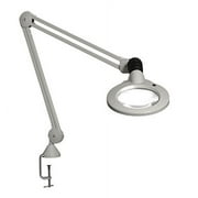 Luxo 18113LG KFM LED Illuminated Magnifier, 45 Arm, 3 Diopter, Edge Clamp, Light Gray
