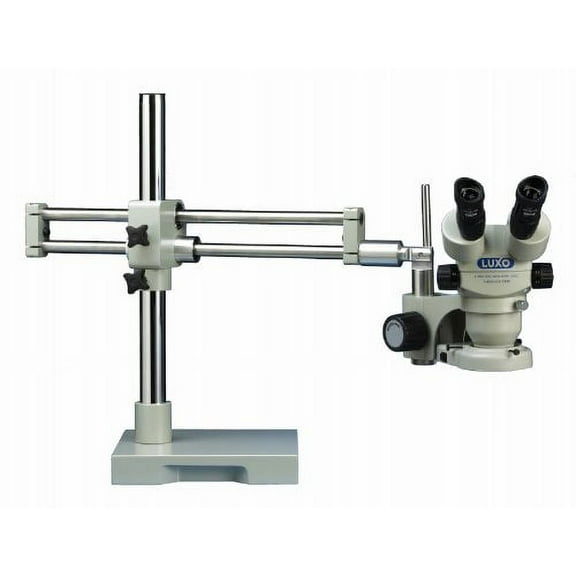Luxo 23712RB System 273RB-FL Stereo-Zoom Binocular 23mm Microscope Roller Bearing Stand Fluorescent Ring Light