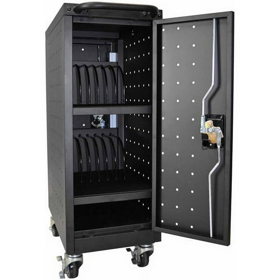 Luxor 16 Tablet/Chromebook Charging Cart, 34"H x 12.12"W x 20.25"D