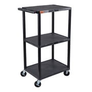 Luxor Endura 42" H Three-Shelf Utility Cart