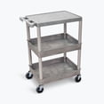 thumbnail image 1 of LUXOR STC211-G Flat Top and Tub Middle/Bottom Shelf Cart, 1 of 2