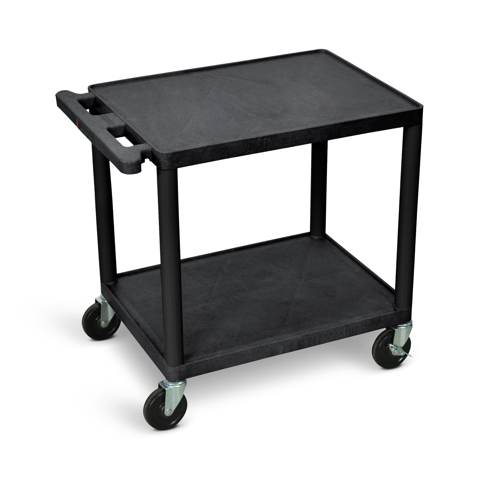 Black 26" High-Density Polyethylene AV Utility Cart