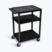 LUXOR LE34-B 34"H AV Cart - Three Shelves