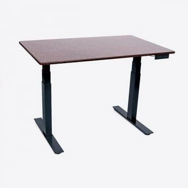 Luxor 48” 3-Stage Dual Motor Electric Stand Up Desk - Dark Walnut