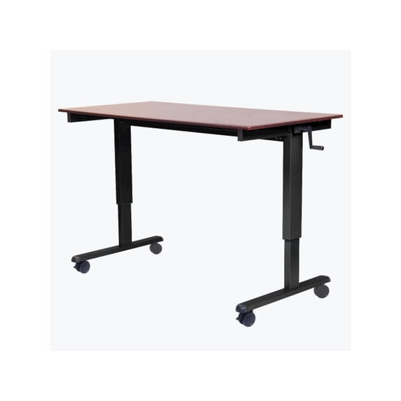 Luxor 48" Crank Adjustable Stand Up Crank Desk - Dark Walnut Desktop