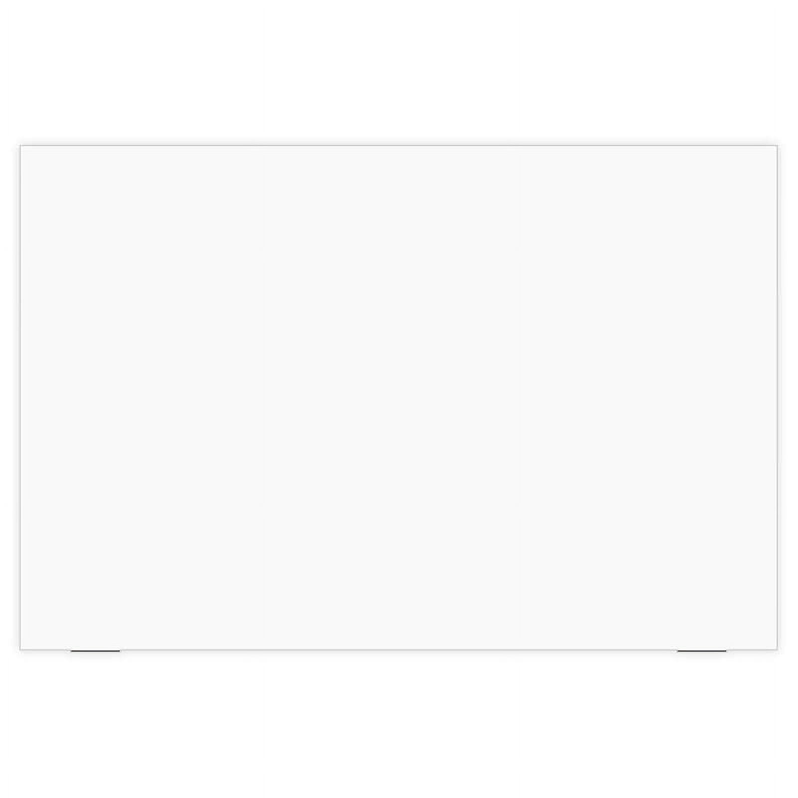 White Tempered Glass Magnetic Wall-Mounted Signage Board, 60" x 40"