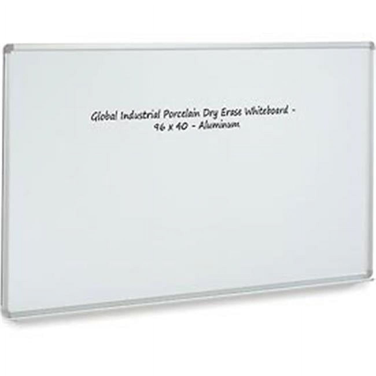Luxor 695479 Porcelain Dry Erase Whiteboard, 96 x 40 in. Aluminum