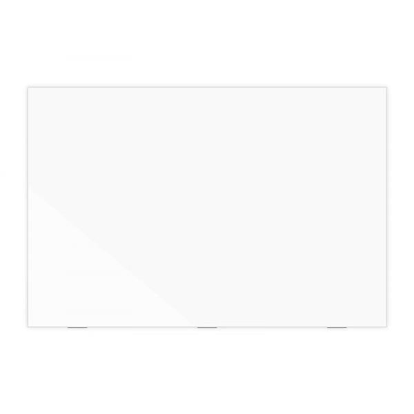 72" x 48" White Tempered Glass Magnetic Wall-Mounted Whiteboard
