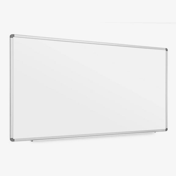 Luxor Dry Erase Magnetic Wall-Mount Porcelain White Board, 96x40, Aluminum Frame