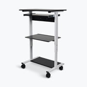 LUXOR STAND-WS30 Three-shelf Adjustable Stand Up Workstation