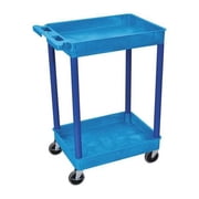 Luxor BUSTC11BU Two Level Serving Cart - Blue