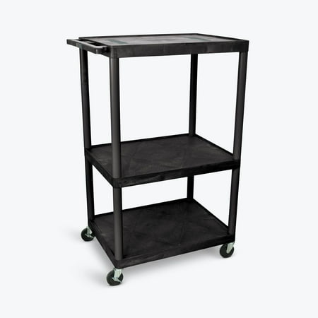 Luxor Presentation Plastic Endura AV Cart 3 Shelves