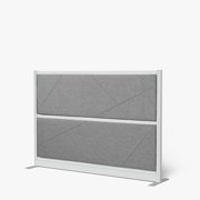 Luxor Tranquility Modular Wall Room Divider, 70" x 48", Silver Frame