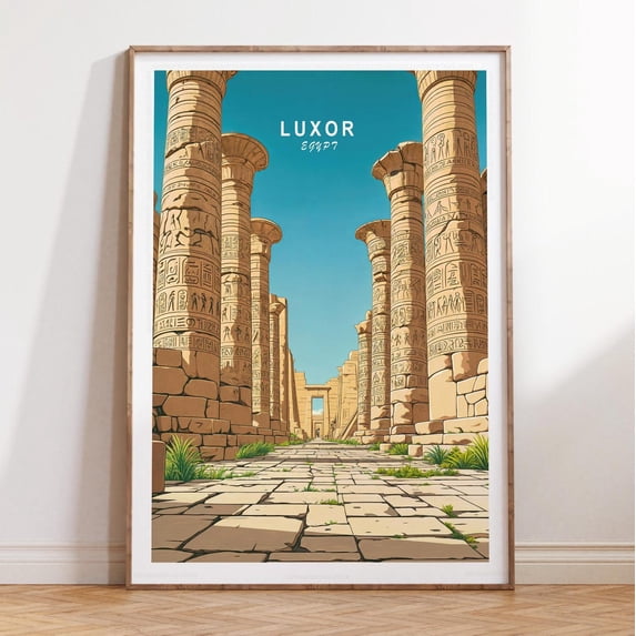 Luxor Egypt Ancient Historic Landmark Print, Unframed Paper Print Size 8x12