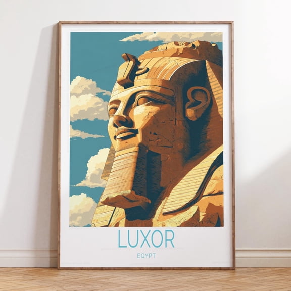 Luxor Egypt Nile River Heritage Wall Art, Unframed Paper Print Size 8x12