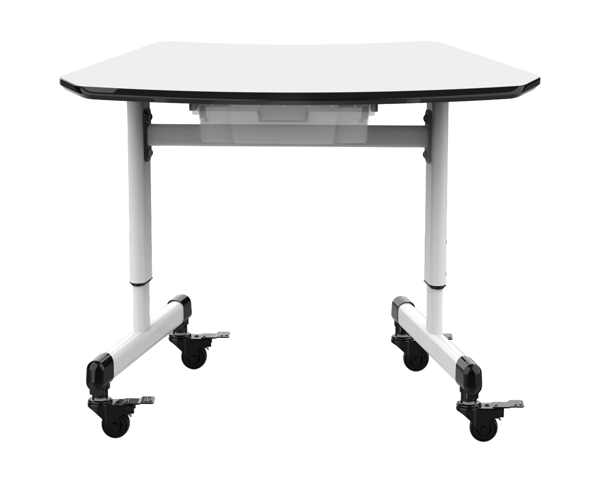 Luxor Height Adjustable Trapezoid Student Desk with Drawer