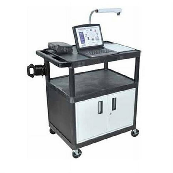 Luxor LE40C-B 32'' x 24'' x 40'' Utility Cart - Black