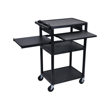 Luxor LP Series LP42LPE-B - Cart - for AV System - lockable - molded plastic