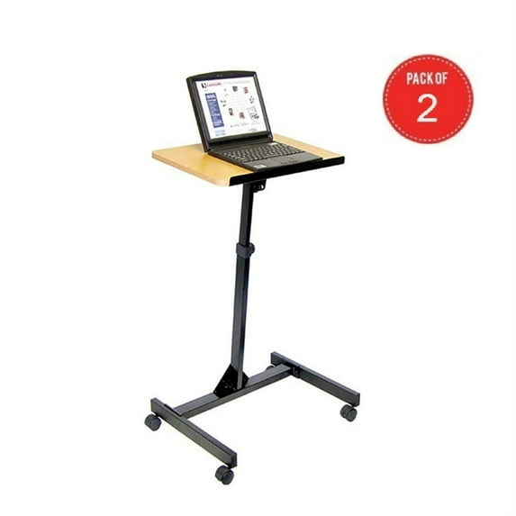 Luxor LX9128 Adjustable Height Presentation Mobile Lectern (pack of 2)