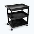 thumbnail image 1 of Luxor Large Tub Top/Middle and Flat Bottom Shelf Cart, 1 of 1