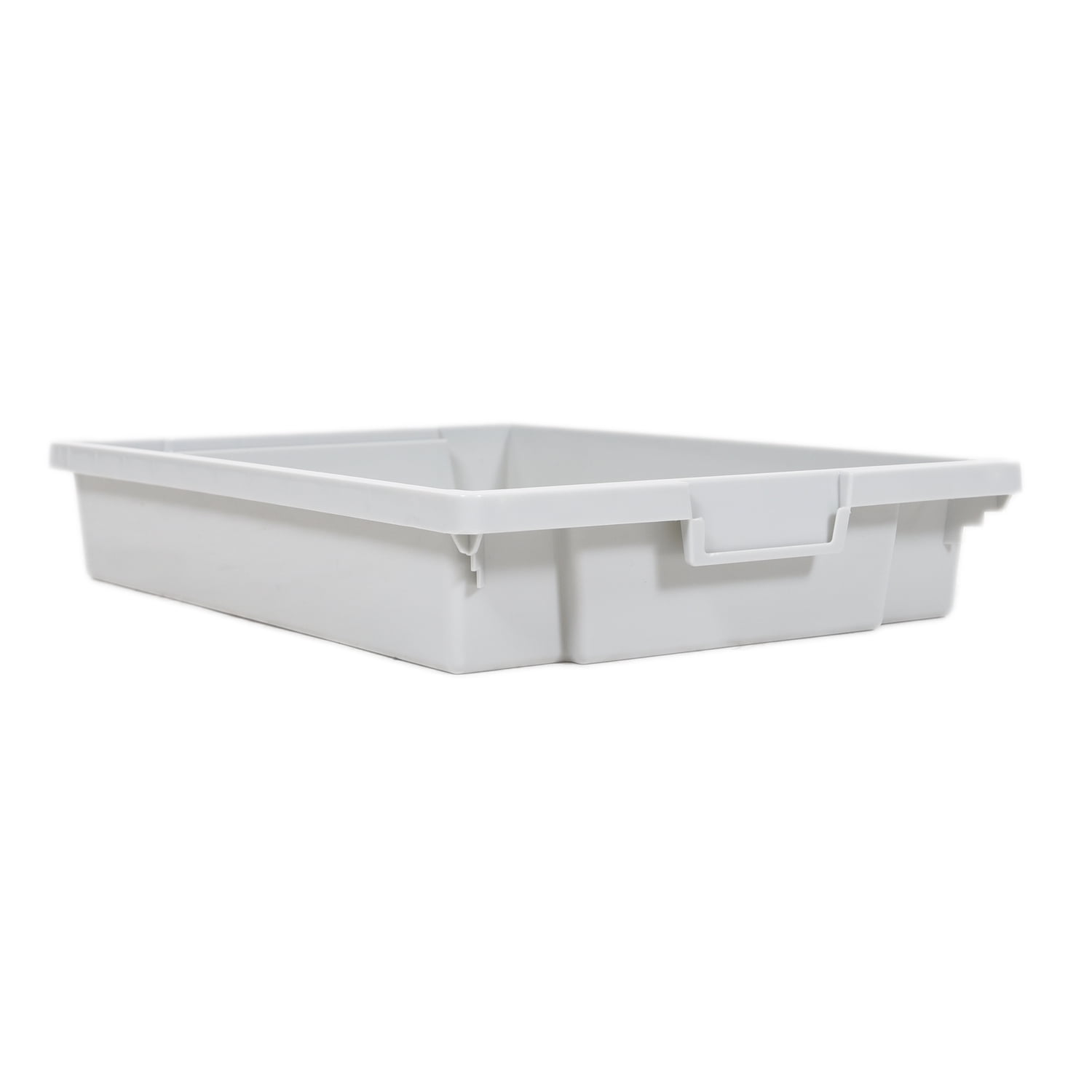 Small Light Gray and Dark Gray Stackable Polypropylene Storage Bins