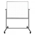 thumbnail image 1 of Luxor Magnetic Ghost Grid Rolling Whiteboard, 48" x 36", Silver Aluminum Frame, 1 of 6