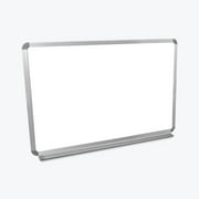 Luxor Magnetic Wall-Mounted Dry Erase Board, 36" x 24", Silver Aluminum Frame