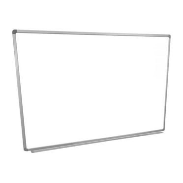 Luxor Magnetic Wall-Mounted Dry Erase Board, 48" x 36", Silver Aluminum Frame