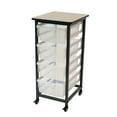 thumbnail image 1 of LUXOR MBS-SR-4L-CL Mobile Bin Storage Unit - Single Row with Large Clear Bins, 1 of 3