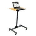 thumbnail image 1 of Luxor Metal Mobile Presentation Cart with Lockable Wheels Red Oak (LX9128), 1 of 3