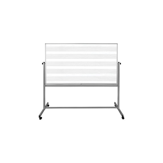Luxor Mobile Double Sided Music Dry-Erase Whiteboard 72" x 48" (MB7248MM)