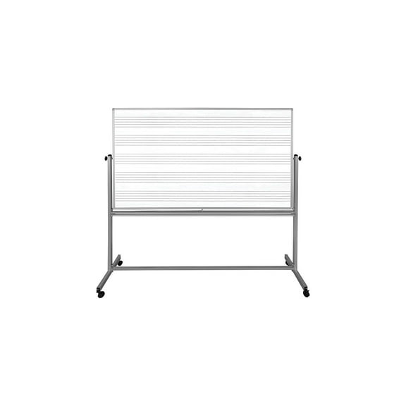 Luxor Mobile Double Sided Music Dry-Erase Whiteboard 72" x 48" (MB7248MM)