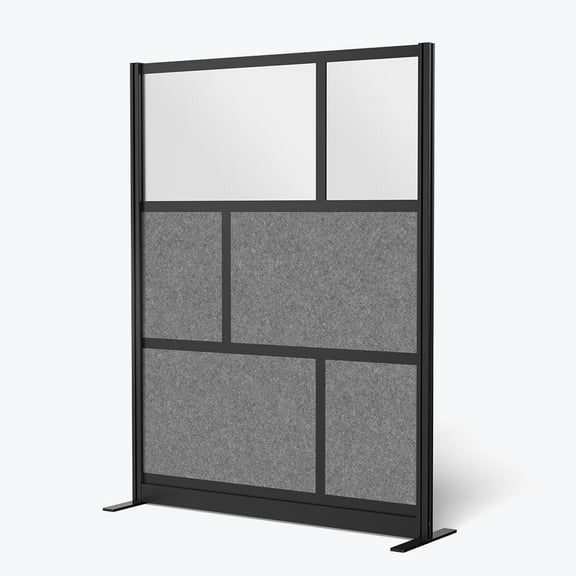 Luxor Modular Wall Room Divider System - Black Frame - 53" x 70" Starter Wall
