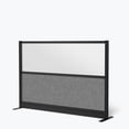 thumbnail image 1 of Luxor Expanse Modular Wall Room Divider System - Black Frame - 70" x 48" Wide Panel Starter Wall, Freestanding, 1 of 6