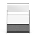 thumbnail image 1 of Luxor Workflow Modular Wall Room Divider System - Black Frame - 70" x 70" Wide Panel Starter Wall with Whiteboard, Freestanding, 1 of 7