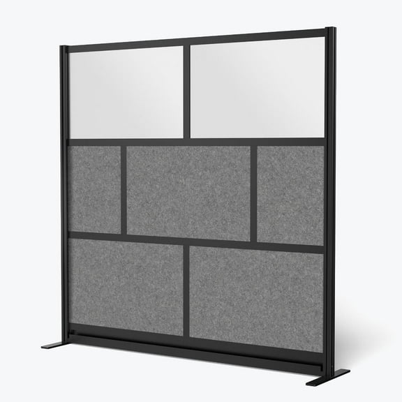 Luxor Modular Wall Room Divider System - Black Frame - 70" x 70" Starter Wall