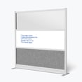 thumbnail image 1 of Luxor Workflow Modular Wall Room Divider System - Silver Frame - 70" x 70" Wide Panel Starter Wall with Whiteboard, Freestanding, 1 of 6