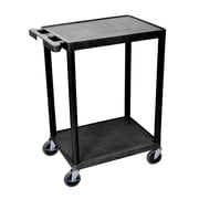 Luxor Multipurpose Utility Cart with 2 Shelf - Black CA2