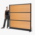 thumbnail image 1 of Luxor Beechwood Aesthetic Modular Wall Room Divider System - 70" W x 70" H, Freestanding, 1 of 7