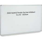 Luxor Porcelain Dry Erase Whiteboard, 72 x 40 in. - Aluminum