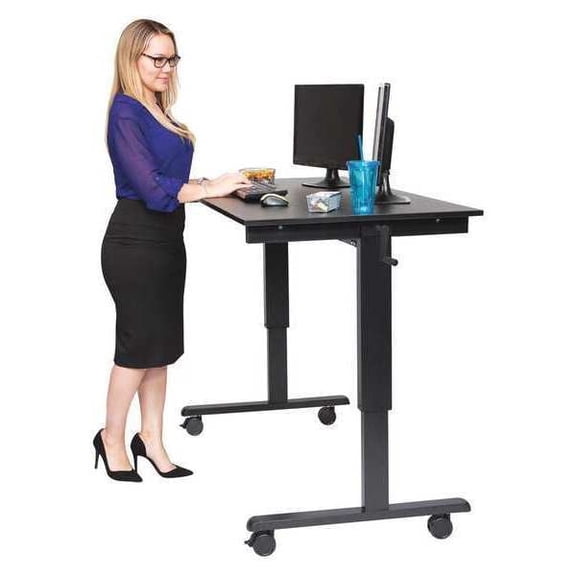 Luxor Crank Adjustable,Stand Up Desk,60" STANDCF60-BK/BO